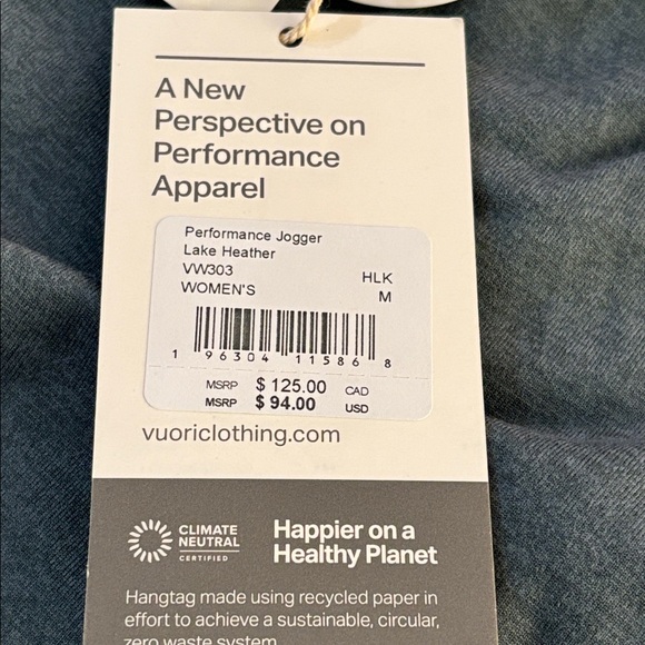 NWT Vuori Performance Jogger - Picture 9 of 9